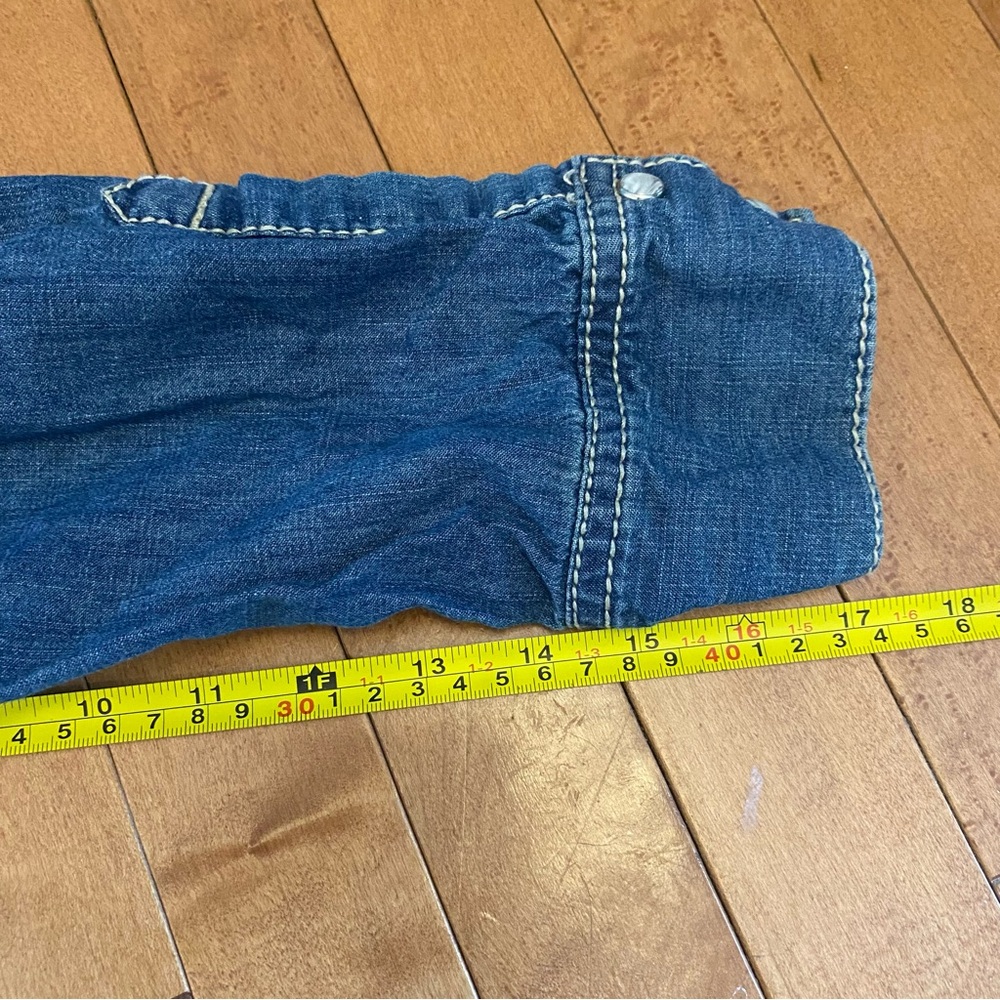 Seven7 Blue Denim Button Down Shirt - Picture 12 of 13